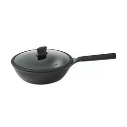 Chảo Chống Dính Sâu Lòng Edge Locknlock Kèm Nắp Thủy Tinh (Có Thể Sử Dụng Bếp Từ) - 28cm - Màu Đen - CAW2811